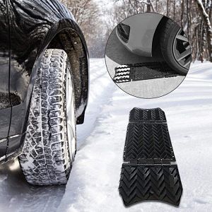Portable Car Vehicle Tyre Grip Recovery Tracks Traction Mat Pad Sand Ladder -Free From Off-Road Mud Blentude Emergency Traction Aid Snow And Sand Ice 